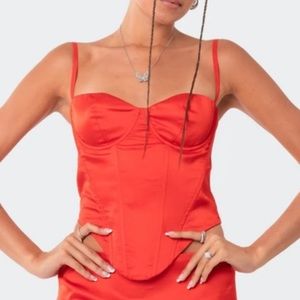 Edikted red corset top